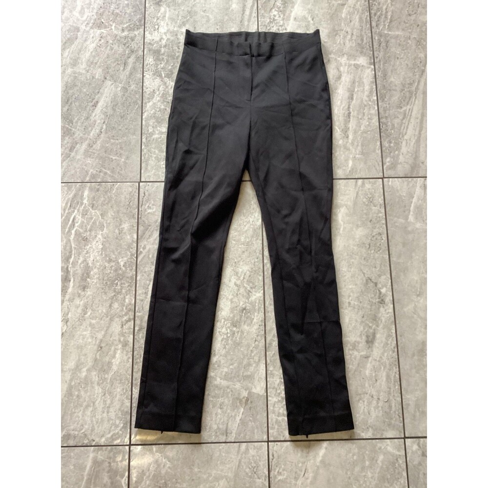 & Other Stories Pants Womens 6 Black High Rise Skinny Stretch Ankle Zip Trousers